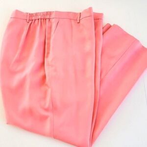 LAUREN RALPH LAUREN WOMAN SILK SUNSET CORAL PANTS PLUS 20W FLAWS